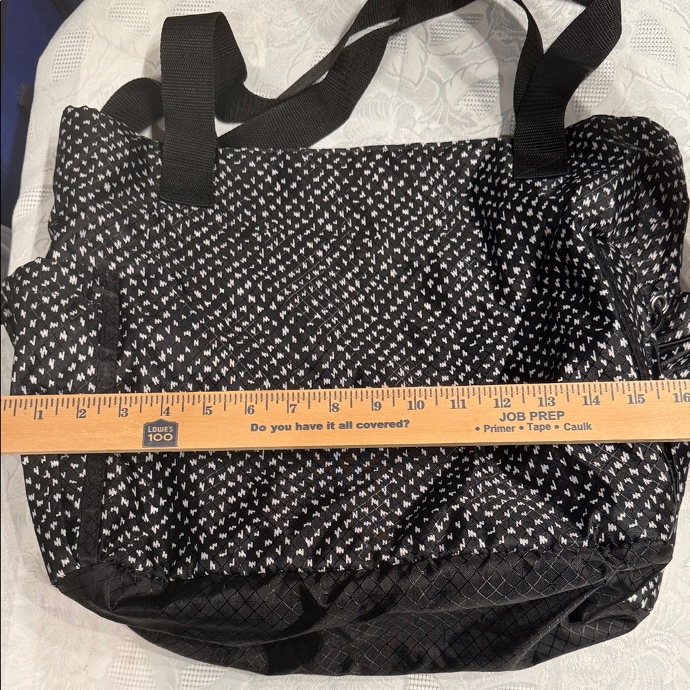 Thirty-One Gifts Utility Tote bag with a black and white pattern - Picture 4 of 15